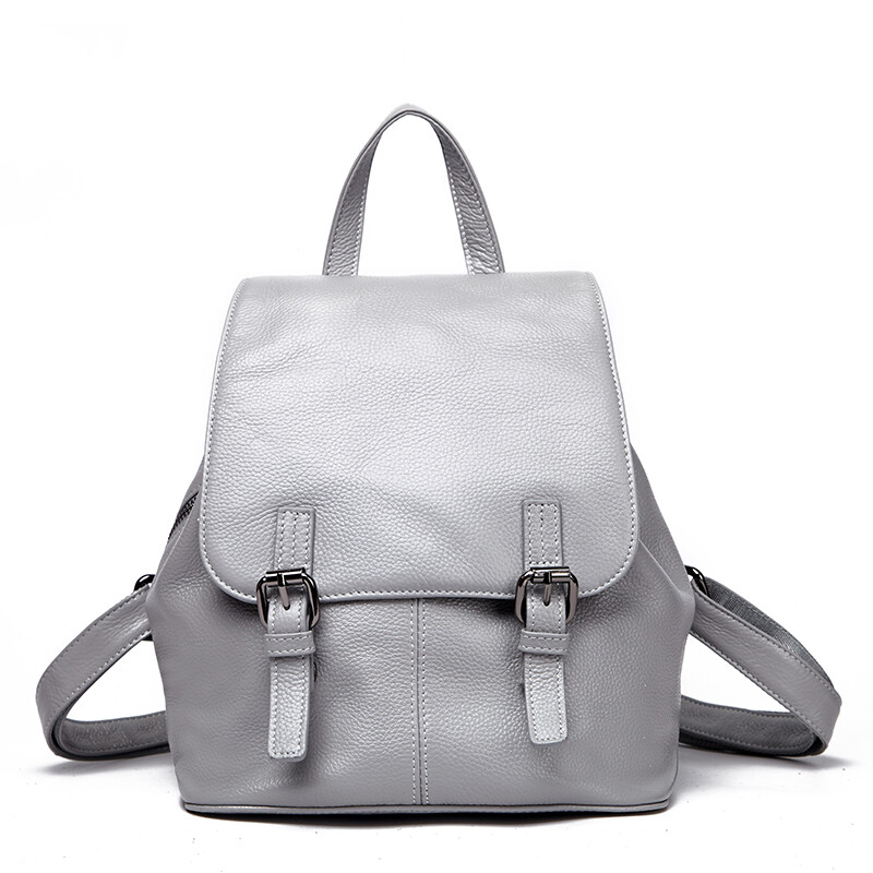 2016夏季新款真皮女士雙肩包女牛皮背包韓版簡(jiǎn)約學(xué)院風(fēng)學(xué)生旅行包 白色