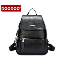 包郵 doodoo雙肩包女韓版百搭2016大容量簡(jiǎn)約休閑旅行包女生小背包