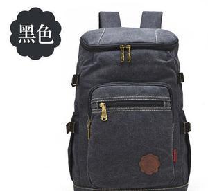 廠家直銷金領(lǐng)地男時尚潮流帆布包戶外旅行包商務(wù)男電腦雙背包