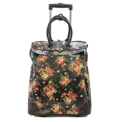 玫瑰花拉桿箱 花卉大旅行包&hellip;_來自五二的圖片分享-堆糖網